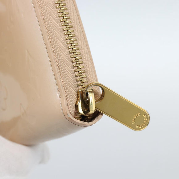 LOUIS VUITTON Vernis Zippy Wallet Wallet Rose Valerine M90419 LV Auth ki6691V