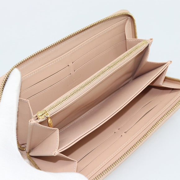 LOUIS VUITTON Vernis Zippy Wallet Wallet Rose Valerine M90419 LV Auth ki6691V