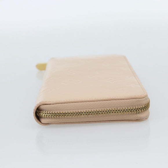 LOUIS VUITTON Vernis Zippy Wallet Wallet Rose Valerine M90419 LV Auth ki6691V