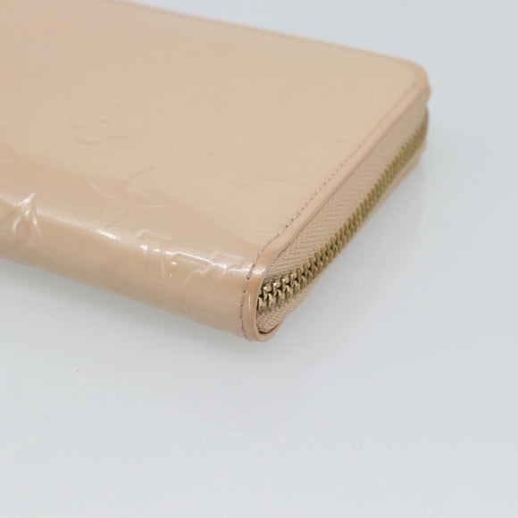 LOUIS VUITTON Vernis Zippy Wallet Wallet Rose Valerine M90419 LV Auth ki6691V