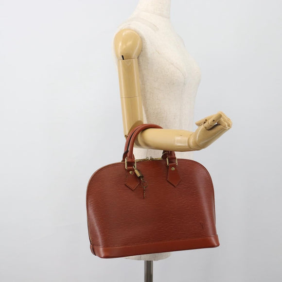 LOUIS VUITTON Epi Alma Hand Bag Brown M52143 LV Auth ki6692SAV