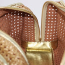 LOEWE Amazonas Hand Bag Rattan Gold Beige Auth ki6694M-17