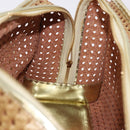 LOEWE Amazonas Hand Bag Rattan Gold Beige Auth ki6694M-18
