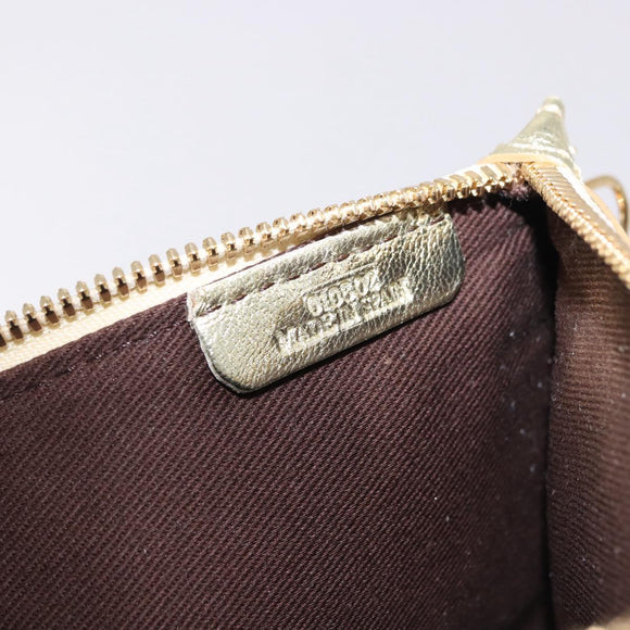 LOEWE Amazonas Hand Bag Rattan Gold Beige Auth ki6694M