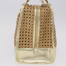 LOEWE Amazonas Hand Bag Rattan Gold Beige Auth ki6694M-4