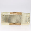 LOEWE Amazonas Hand Bag Rattan Gold Beige Auth ki6694M-9