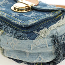 LOUIS VUITTON Monogram Denim Patchwork Pouchy Bag Blue M92382 LV Auth ki6696M-11