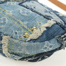 LOUIS VUITTON Monogram Denim Patchwork Pouchy Bag Blue M92382 LV Auth ki6696M-13