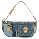 LOUIS VUITTON Monogram Denim Patchwork Pouchy Bag Blue M92382 LV Auth ki6696M-2