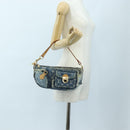 LOUIS VUITTON Monogram Denim Patchwork Pouchy Bag Blue M92382 LV Auth ki6696M-26