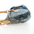 LOUIS VUITTON Monogram Denim Patchwork Pouchy Bag Blue M92382 LV Auth ki6696M-4