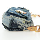 LOUIS VUITTON Monogram Denim Patchwork Pouchy Bag Blue M92382 LV Auth ki6696M-5