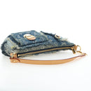 LOUIS VUITTON Monogram Denim Patchwork Pouchy Bag Blue M92382 LV Auth ki6696M-7