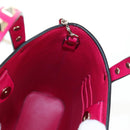 VALENTINO Hand Bag Leather 2way Pink Gold Tone Auth ki6698V-20