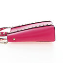 VALENTINO Hand Bag Leather 2way Pink Gold Tone Auth ki6698V-3
