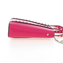 VALENTINO Hand Bag Leather 2way Pink Gold Tone Auth ki6698V-4