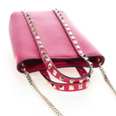 VALENTINO Hand Bag Leather 2way Pink Gold Tone Auth ki6698V-6