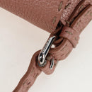 FENDI Celeria Baguette Shoulder Bag Leather Pink Silver Auth ki6700V-18