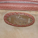 FENDI Celeria Baguette Shoulder Bag Leather Pink Silver Auth ki6700V-21