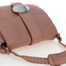 FENDI Celeria Baguette Shoulder Bag Leather Pink Silver Auth ki6700V-6