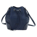 GUCCI Diamante Shoulder Bag Leather 2way Blue Silver 354228 Auth ki6701V-13
