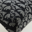 Christian Dior Trotter Canvas Accessory Pouch Black Silver Auth ki6702V-13