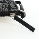 Christian Dior Trotter Canvas Accessory Pouch Black Silver Auth ki6702V-15