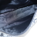 Christian Dior Trotter Canvas Accessory Pouch Black Silver Auth ki6702V-17