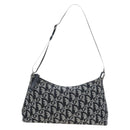 Christian Dior Trotter Canvas Accessory Pouch Black Silver Auth ki6702V-2