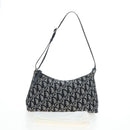 Christian Dior Trotter Canvas Accessory Pouch Black Silver Auth ki6702V-23