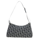 Christian Dior Trotter Canvas Accessory Pouch Black Silver Auth ki6702V-3