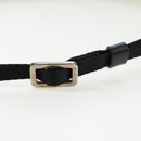 Christian Dior Trotter Canvas Accessory Pouch Black Silver Auth ki6702V-8