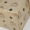 MCM Vanity Shoulder Bag Leather Gold Auth ki6703A-15