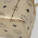 MCM Vanity Shoulder Bag Leather Gold Auth ki6703A-17