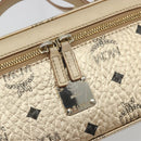 MCM Vanity Shoulder Bag Leather Gold Auth ki6703A-12