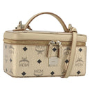 MCM Vanity Shoulder Bag Leather Gold Auth ki6703A-1