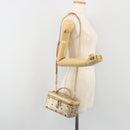 MCM Vanity Shoulder Bag Leather Gold Auth ki6703A-24