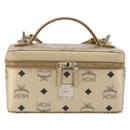 MCM Vanity Shoulder Bag Leather Gold Auth ki6703A-13