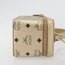 MCM Vanity Shoulder Bag Leather Gold Auth ki6703A-3