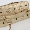 MCM Vanity Shoulder Bag Leather Gold Auth ki6703A-7