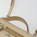 MCM Vanity Shoulder Bag Leather Gold Auth ki6703A-8