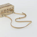 MCM Vanity Shoulder Bag Leather Gold Auth ki6703A-9