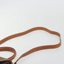 CELINE Macadam Hand Bag PVC Leather 2way Brown Gold Tone Auth ki6704-15