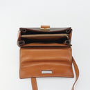 CELINE Macadam Hand Bag PVC Leather 2way Brown Gold Tone Auth ki6704-10