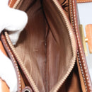 CELINE Macadam Hand Bag PVC Leather 2way Brown Gold Tone Auth ki6704-26