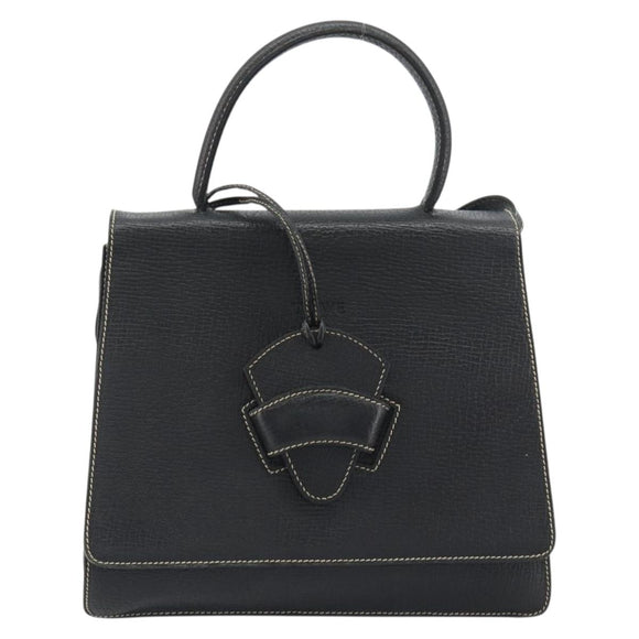 LOEWE Velazquez Hand Bag Leather 2way Black Auth ki6705A