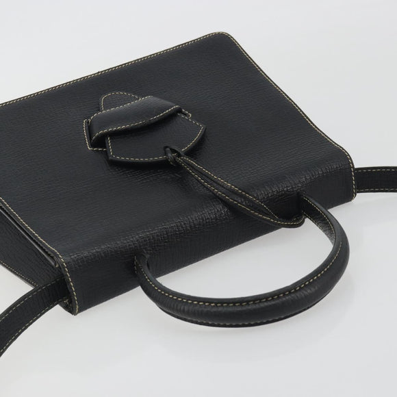 LOEWE Velazquez Hand Bag Leather 2way Black Auth ki6705A