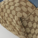 GUCCI GG Canvas Bamboo Tote Bag Blue Beige 232947 Auth ki6706A-11