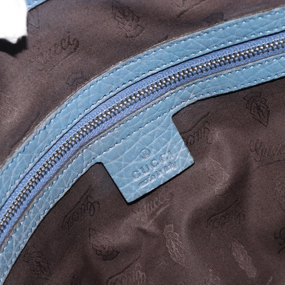 GUCCI GG Canvas Bamboo Tote Bag Blue Beige 232947 Auth ki6706A
