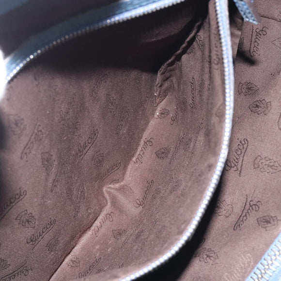 GUCCI GG Canvas Bamboo Tote Bag Blue Beige 232947 Auth ki6706A